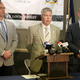 Joe Steigert, President of the St. Louis Police Officers’ Association, left, Jeff Roorda, Association Business Manager, center, and Brian Millikan, attorney.
